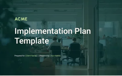 Preview of Implementation Plan Template