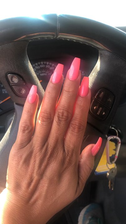 iNails & Spa - My fresh new powder pink nails - Nail Salons Near Me - Burbank, California