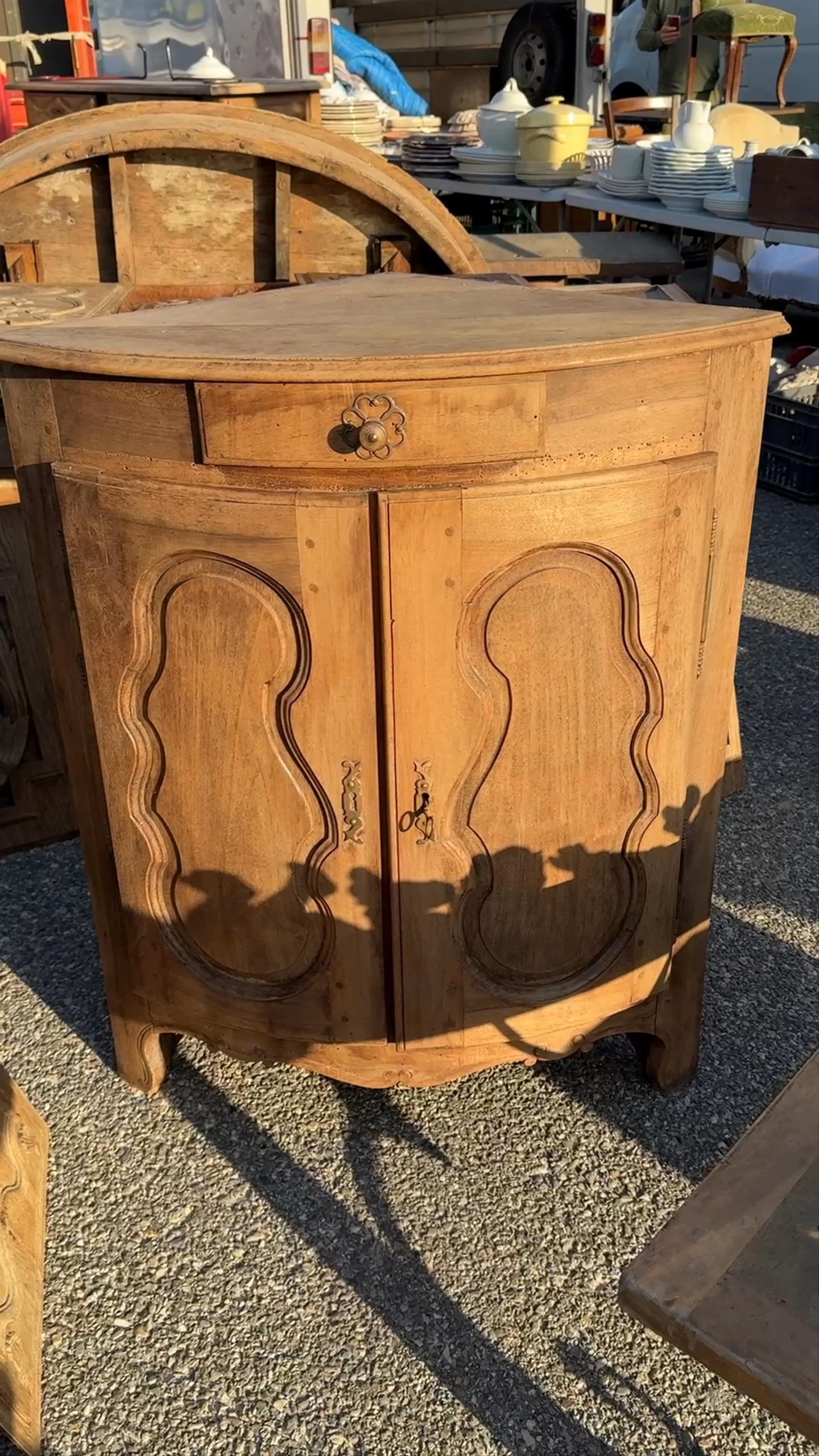 Walnut Corner Cabinet