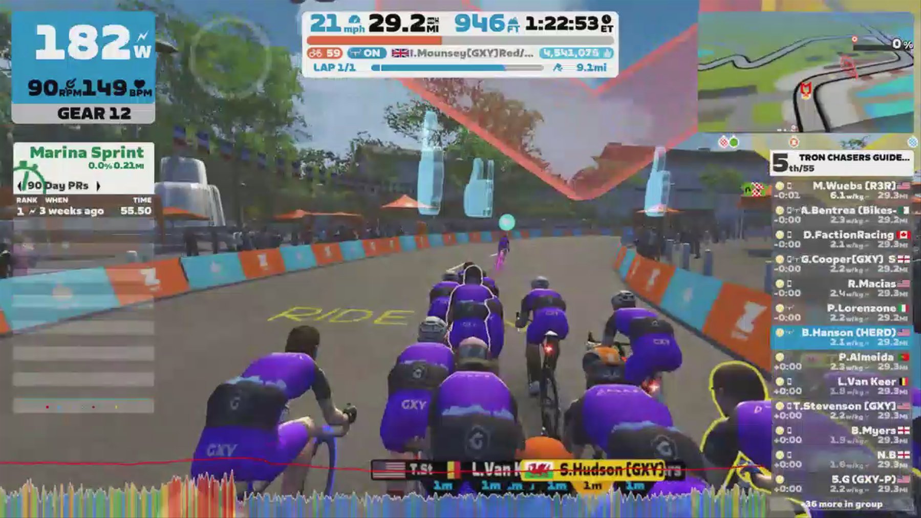 Zwift - Group Ride: TRON CHASERS GUIDE TO THE GALAXY [1.8-2.4 WKG] CAT D (D) on Petit Boucle in France