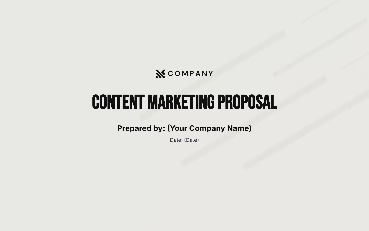 Preview of Content Marketing Proposal Template