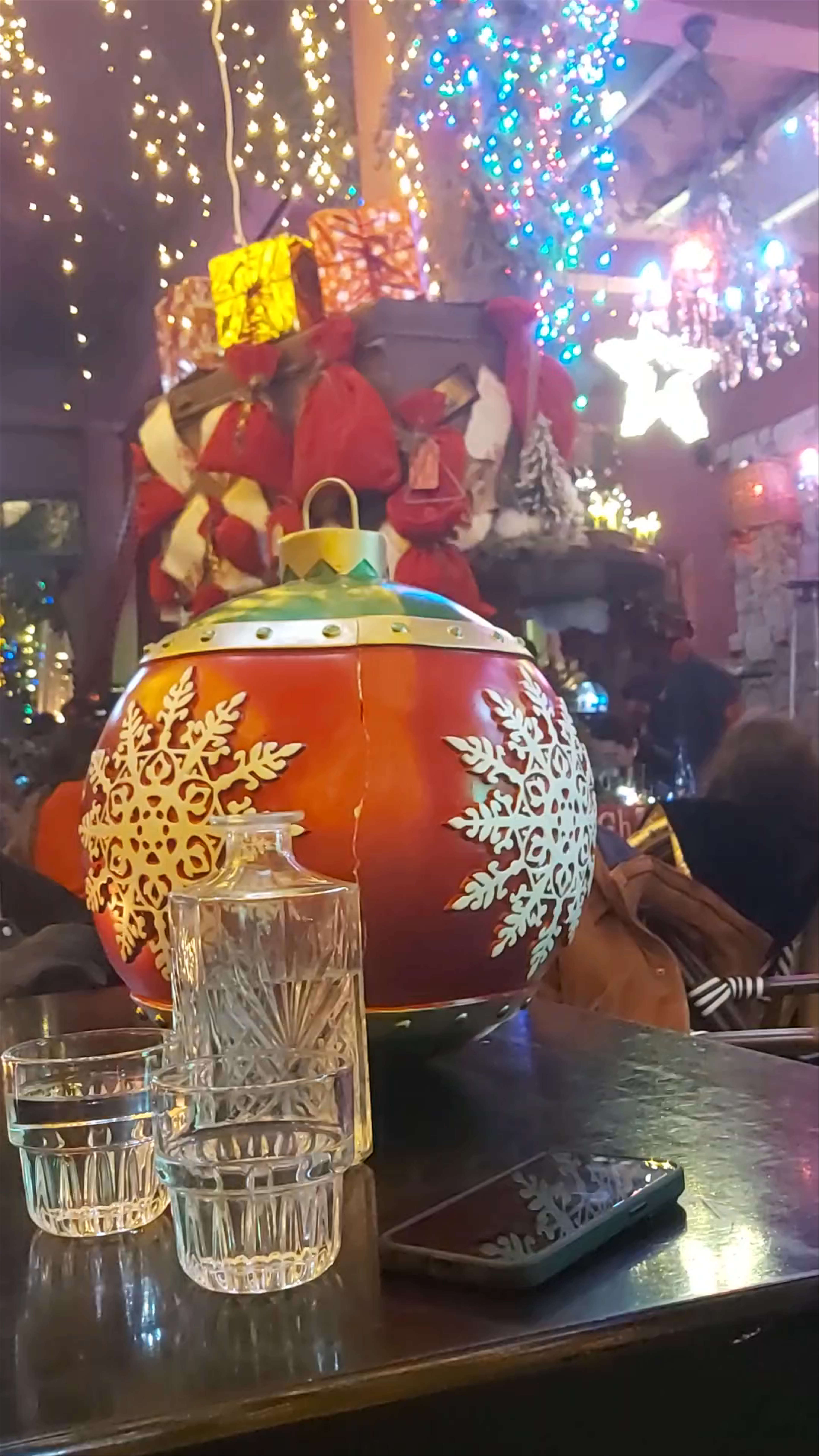 Enchanting Winter Night at Doragon Café, Efkarpia, Greece