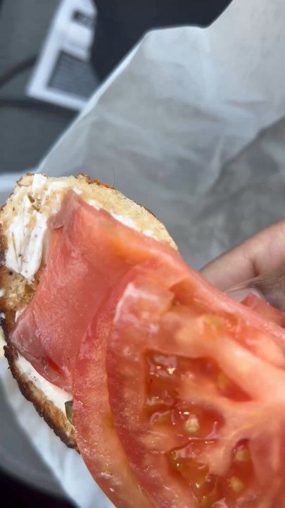 Bagel Street Cafe - Hair in bagel - Bagels Near Me - Dublin, California