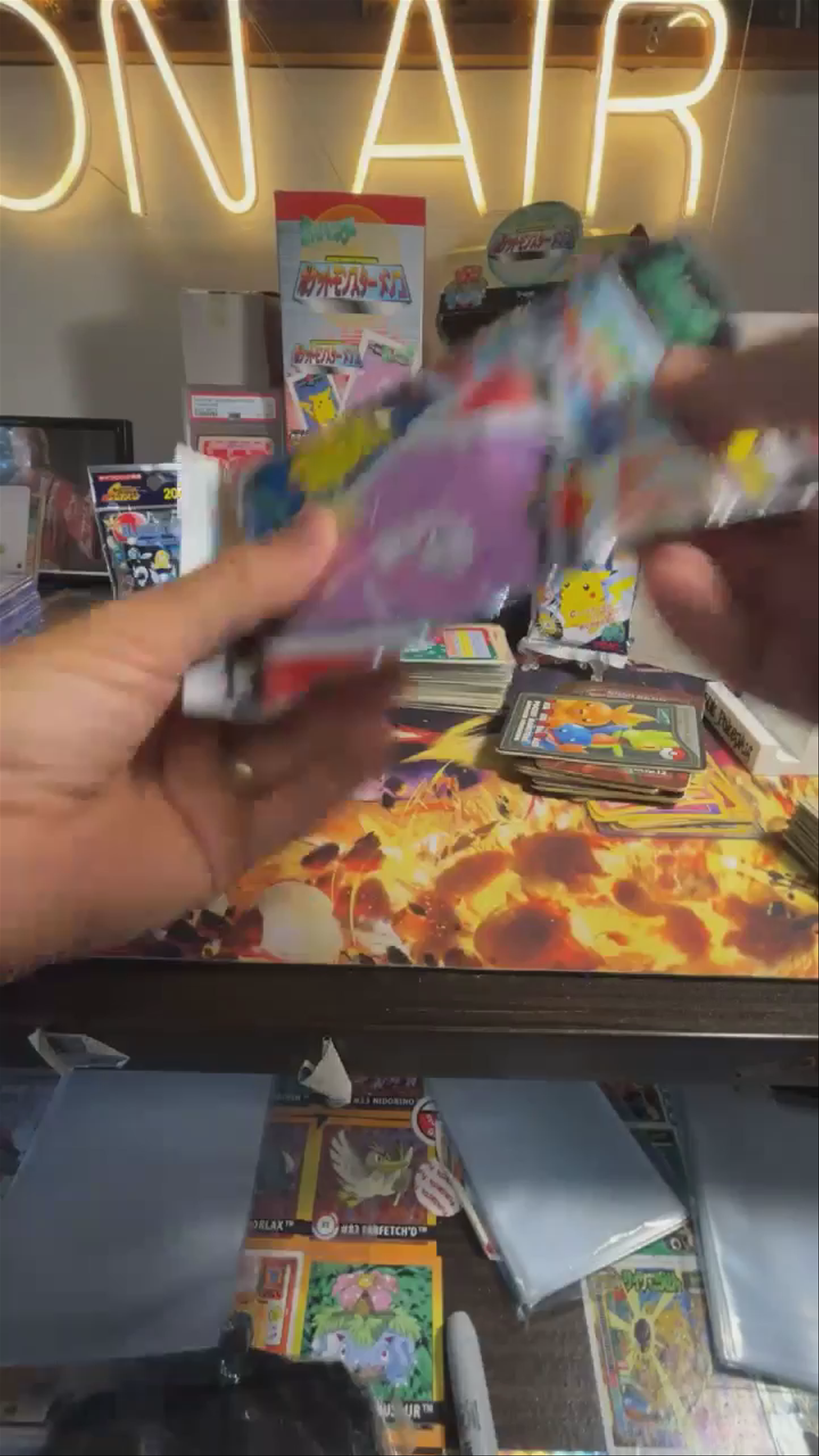 3 straight packs, all the same cards