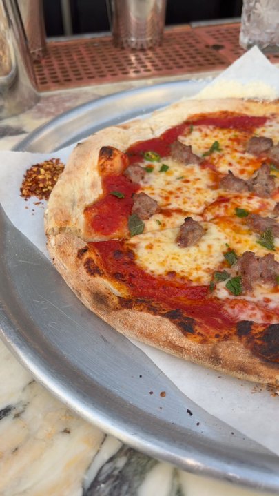 Florentín Rooftop Bar - Lamb Sausage Pizza - Cocktail Bars Near Me - Los Angeles, California