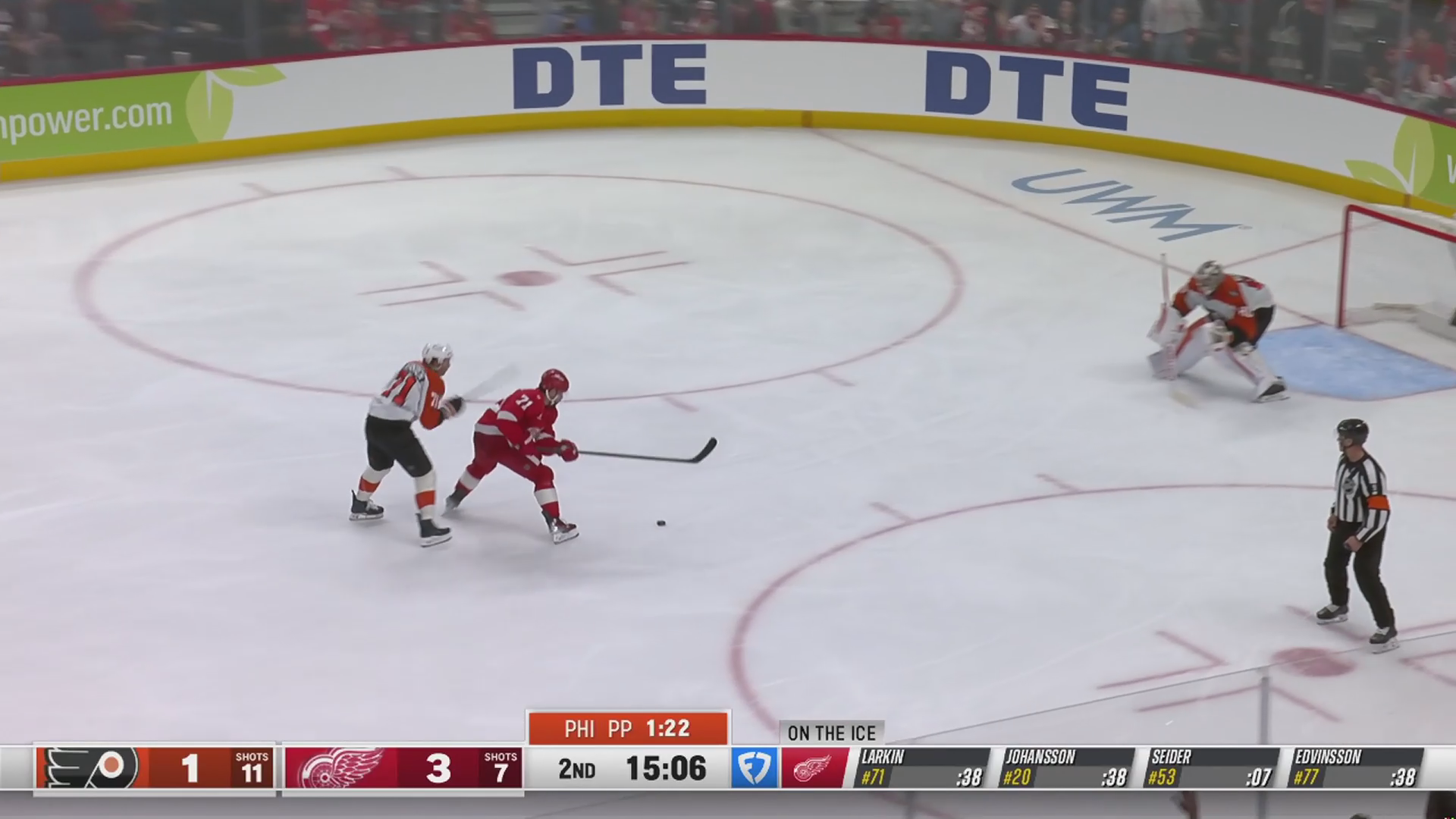 Dylan Larkin Hat Trick and 4 Points Lead Detroit Past Philadelphia · Apr. 9, 2026