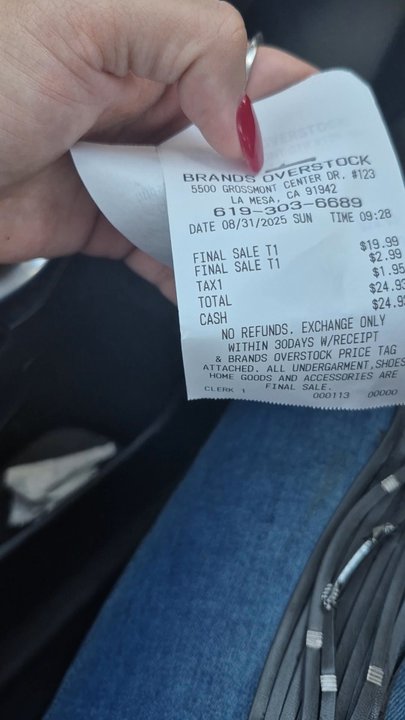 Brands Overstock - Bad product snd final sale too. - Men's Clothing Near Me - La Mesa, California
