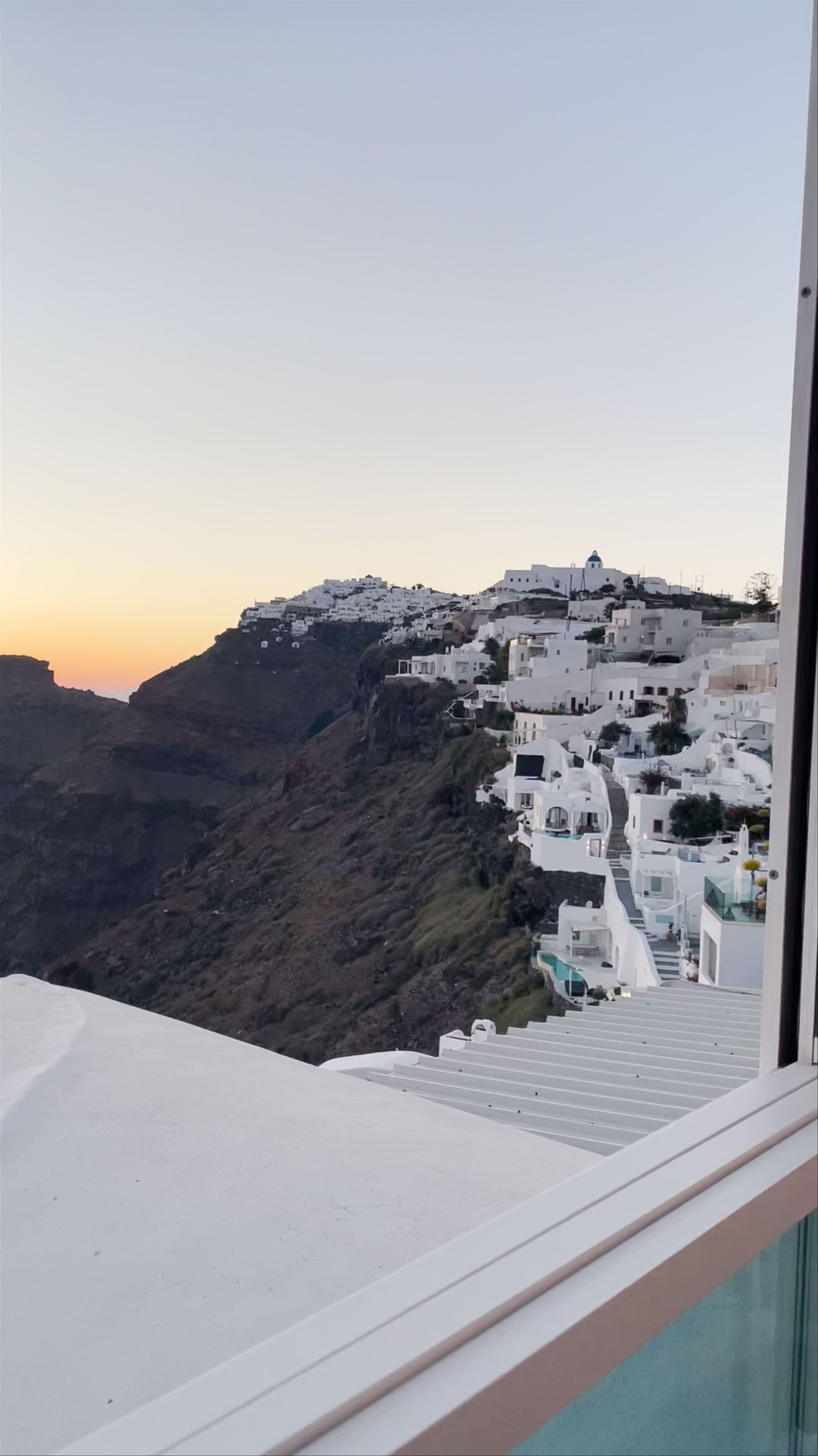 Views of Santorini and Caldera at Sunset, Oia, Greece