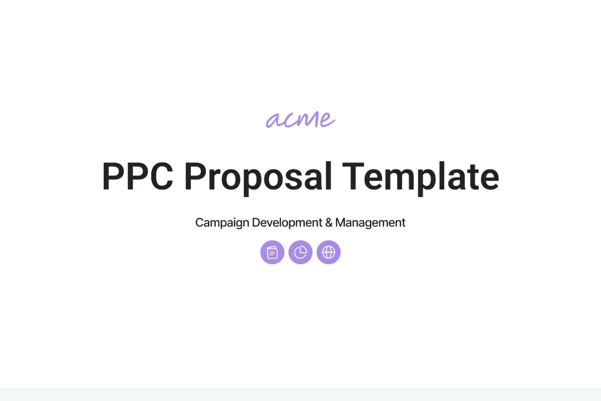 Preview of PPC Proposal Template