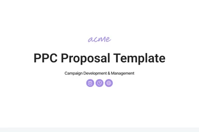 Preview of PPC Proposal Template