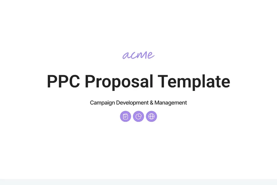 Preview of PPC Proposal Template