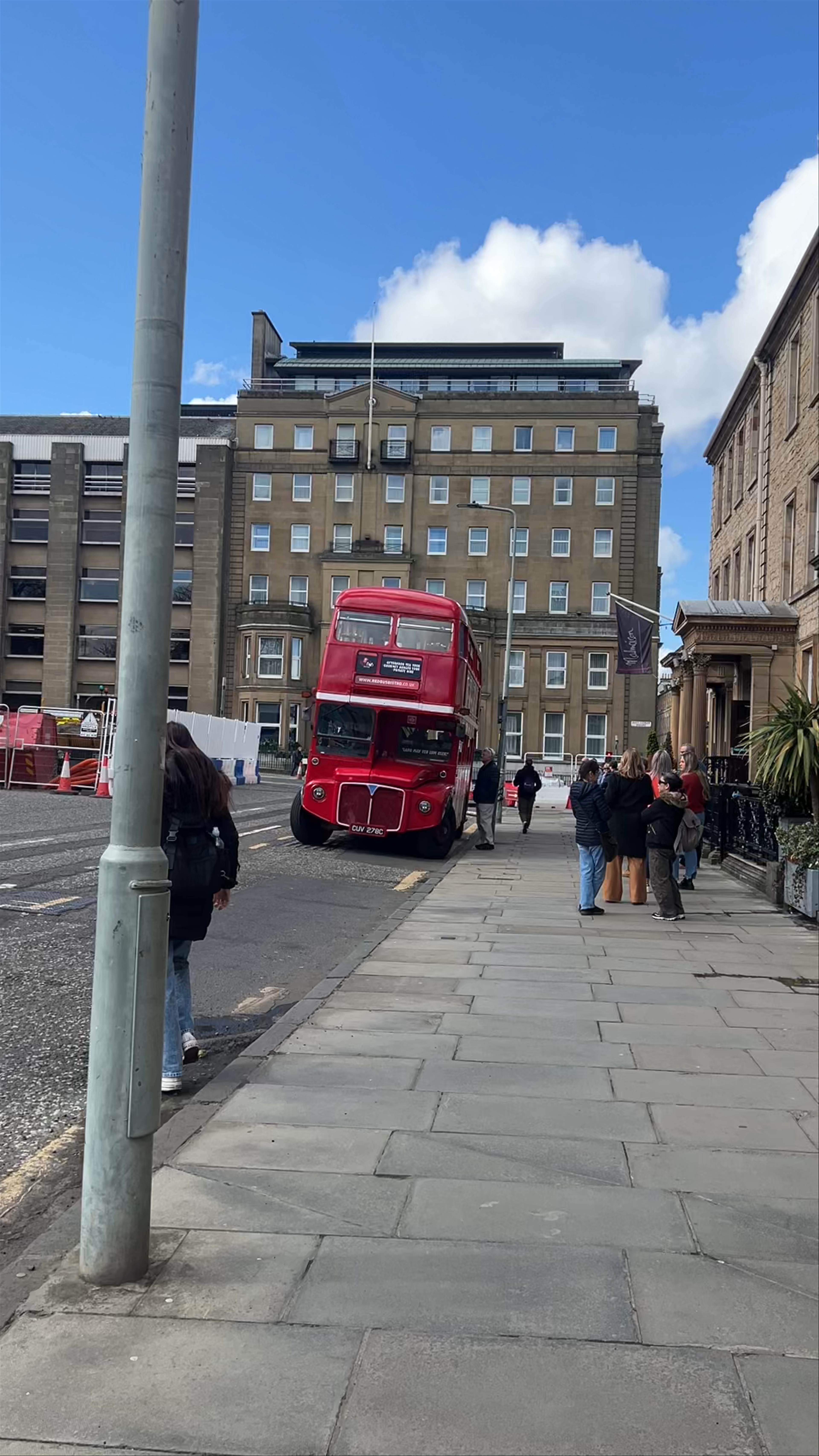 Red Bus Bistro - Iconic Red Double-Decker Bus at Waterloo Place, Edinburgh
