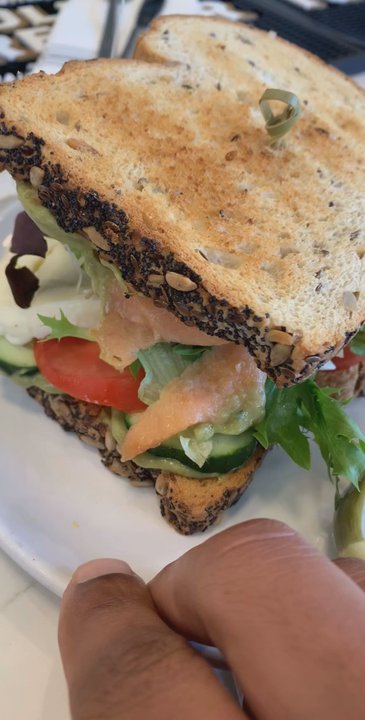Tribal All Day Cafe - Green Goddess Sandwich with Lox - Cafes Near Me - Dallas, Texas
