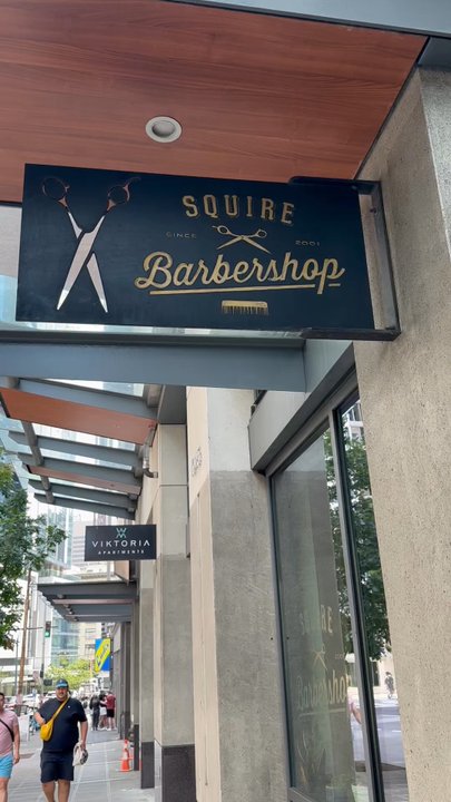 Squire Barber Shop - Video of entry to Squire Barbershop - Barbers Near Me - Seattle, Washington