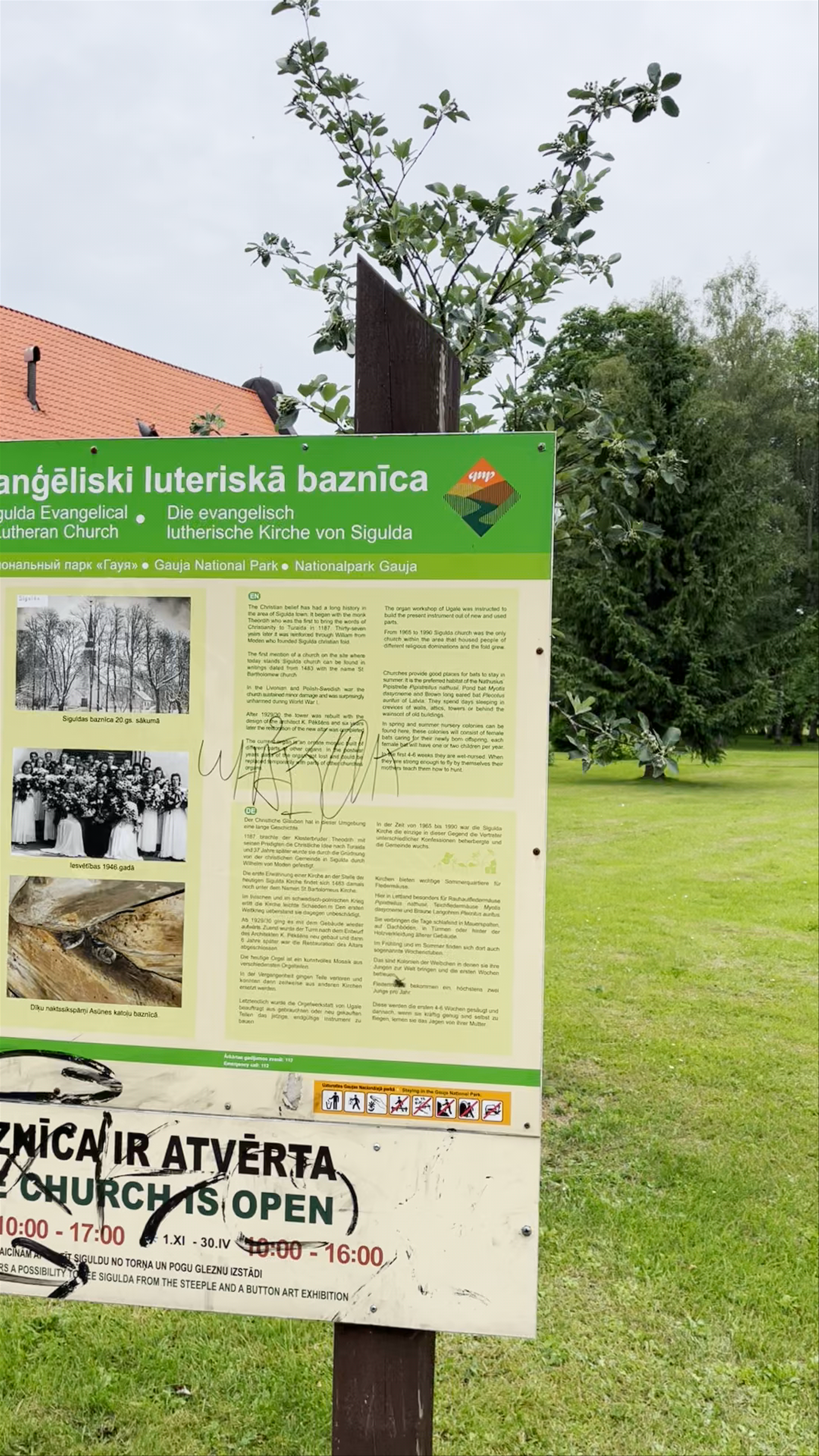 Serene Walk Through Sigulda Evangelical Lutheran Church and Grounds