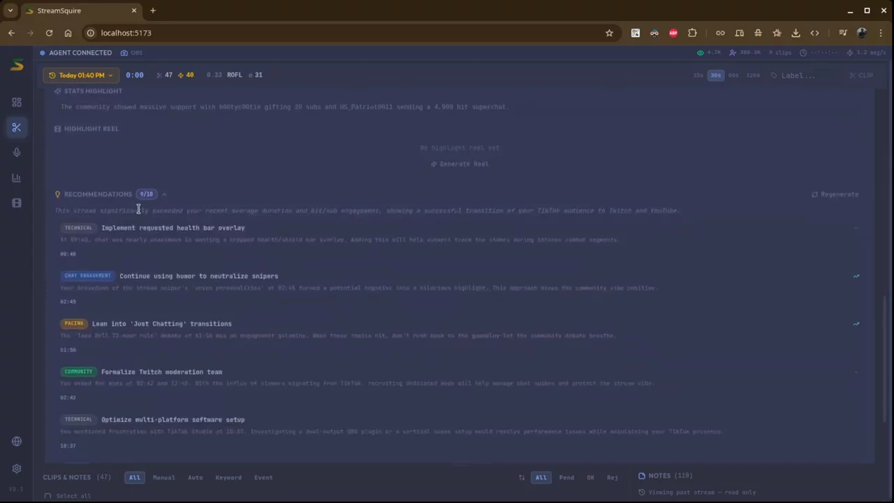 StreamSquire OBS AI Auto-Clipping 4 Streamers image 1