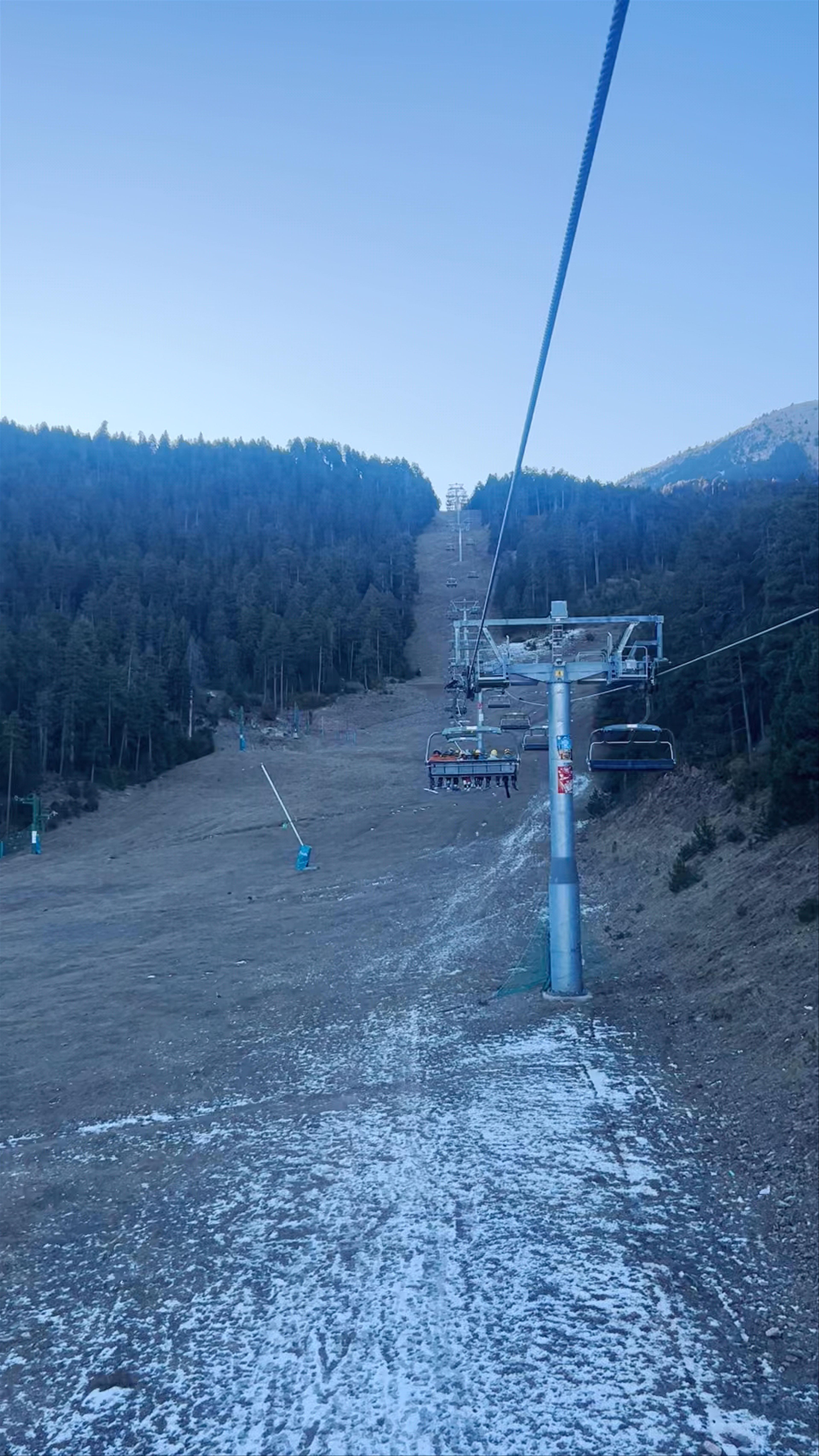 Winter Chairlift Ride at Masella Ski Resort, Catalunya