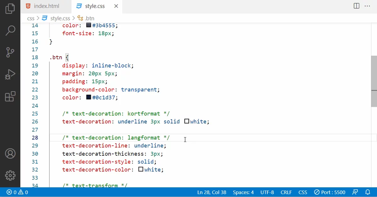 Text-decoration og text-transform i CSS | Utdannet.no