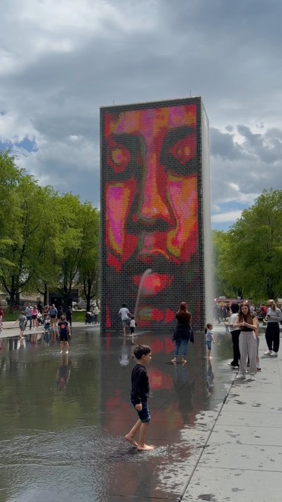 Crown Fountain - Crown Fountain by Jaume Plensa - Public Art Near Me - Chicago, Illinois