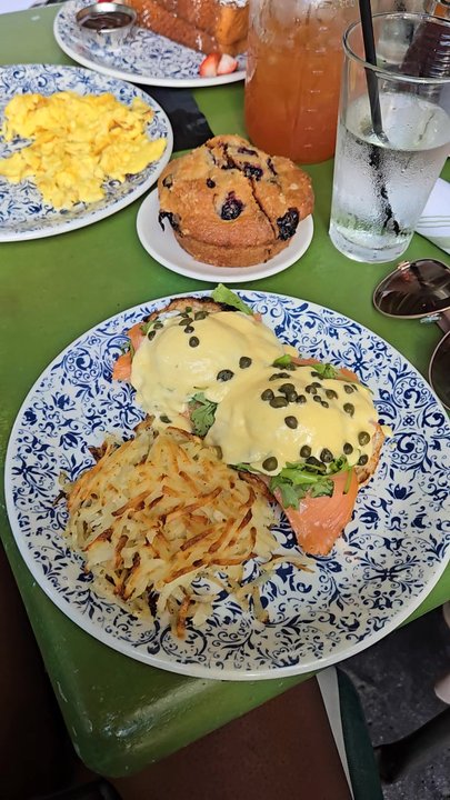 Java & Jam - We had the salmon, Benedict, grilled muffin nutella, French toast, chicken biscuit sandwich. Eggs, bacon and sausage links - Breakfast & Brunch Near Me - Fort Lauderdale, Florida