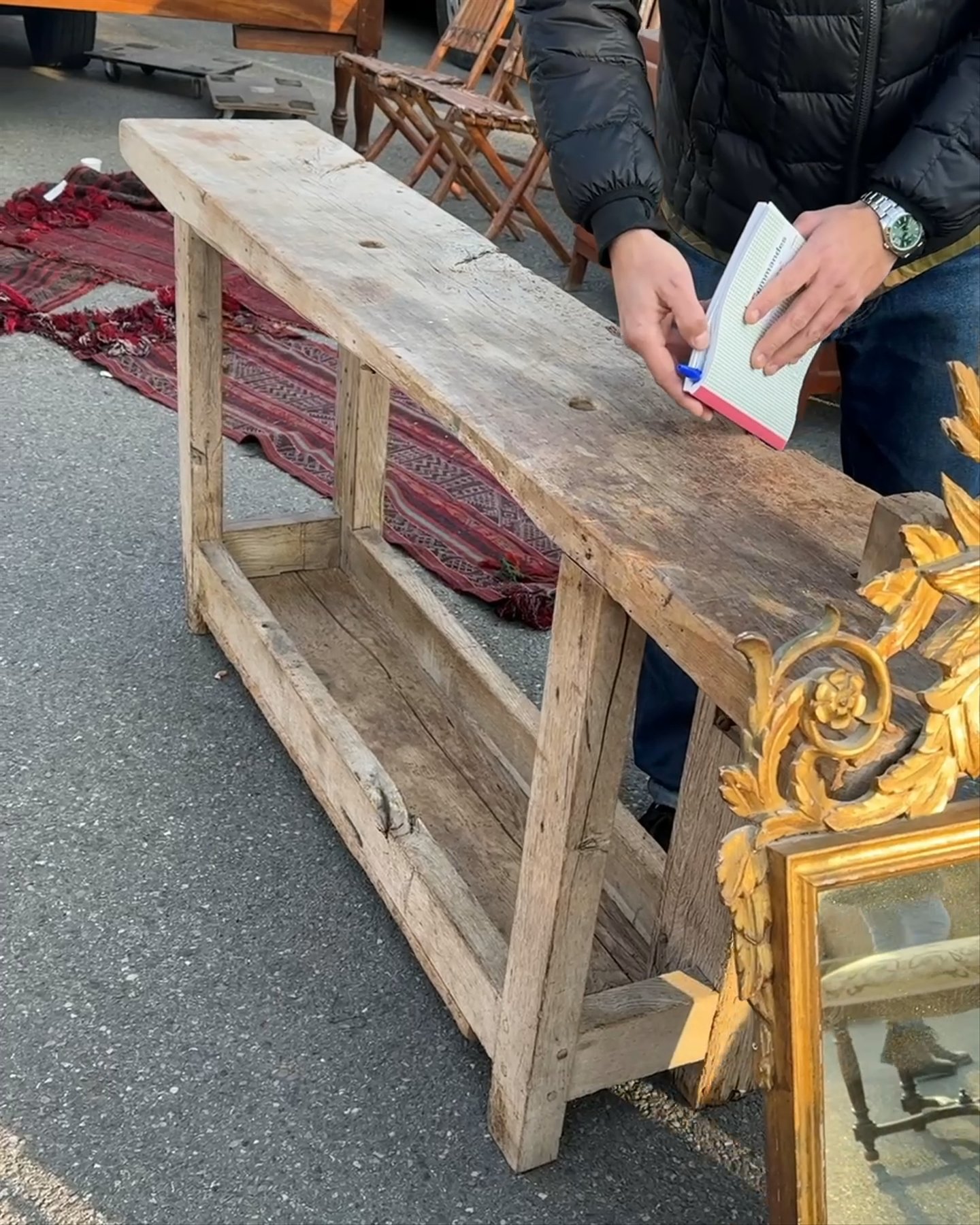 19th Century Walnut Workbench