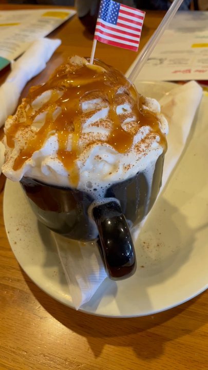 Eggs Up Grill - One of the caramel frappes. Trying to remember the name of it - Breakfast & Brunch Near Me - Lexington, South Carolina