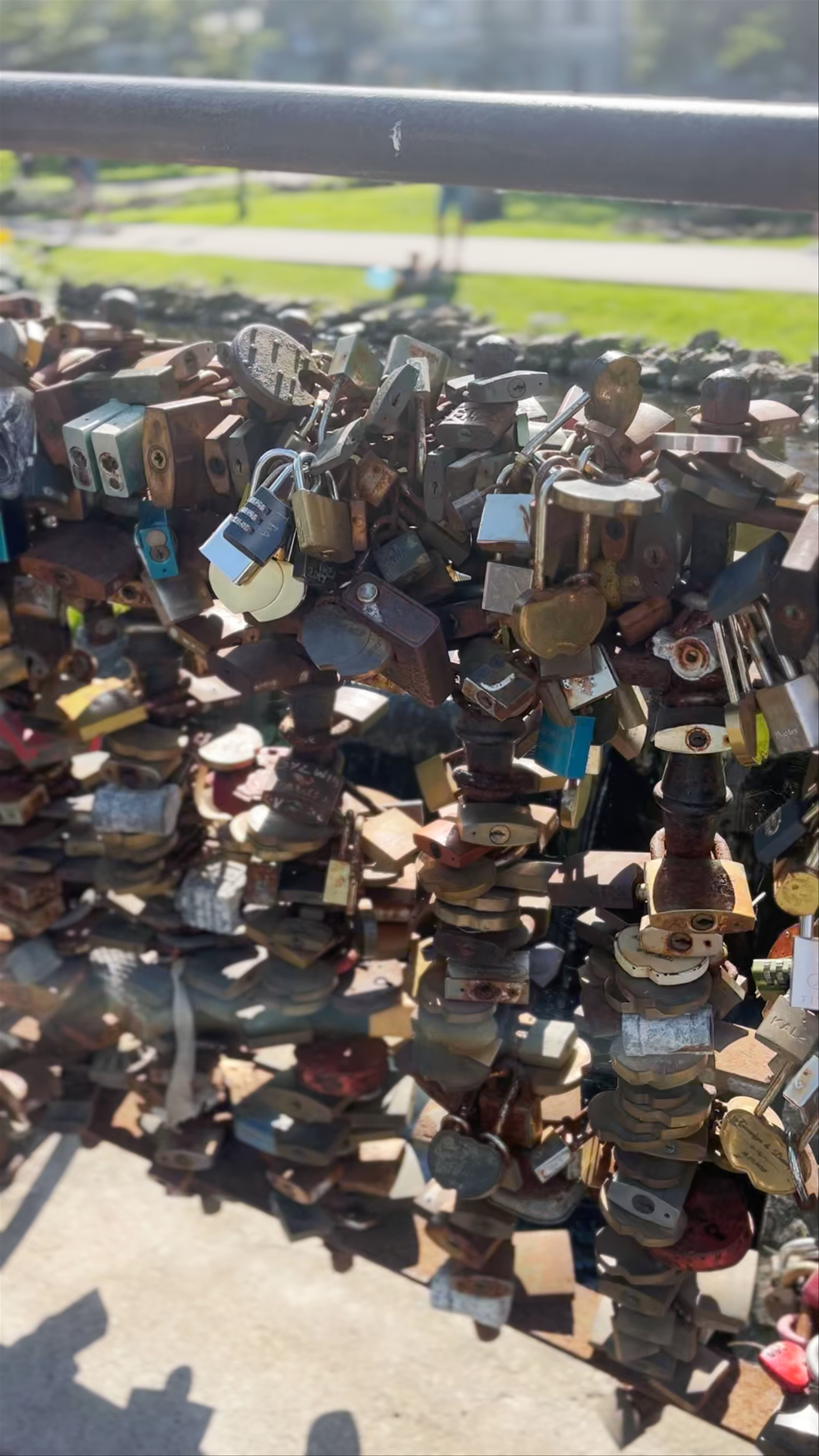 Love Locks at the Bridge of Love, Riga