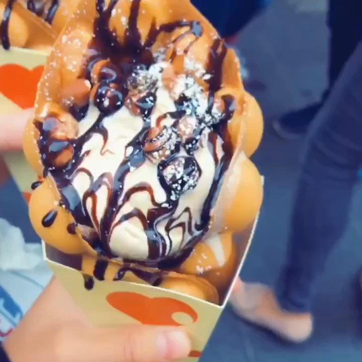 Bubblewrap Waffle - Happiness is a Bubblewrap Waffle Ice Cream Cone! - Waffles Near Me - London, XGL