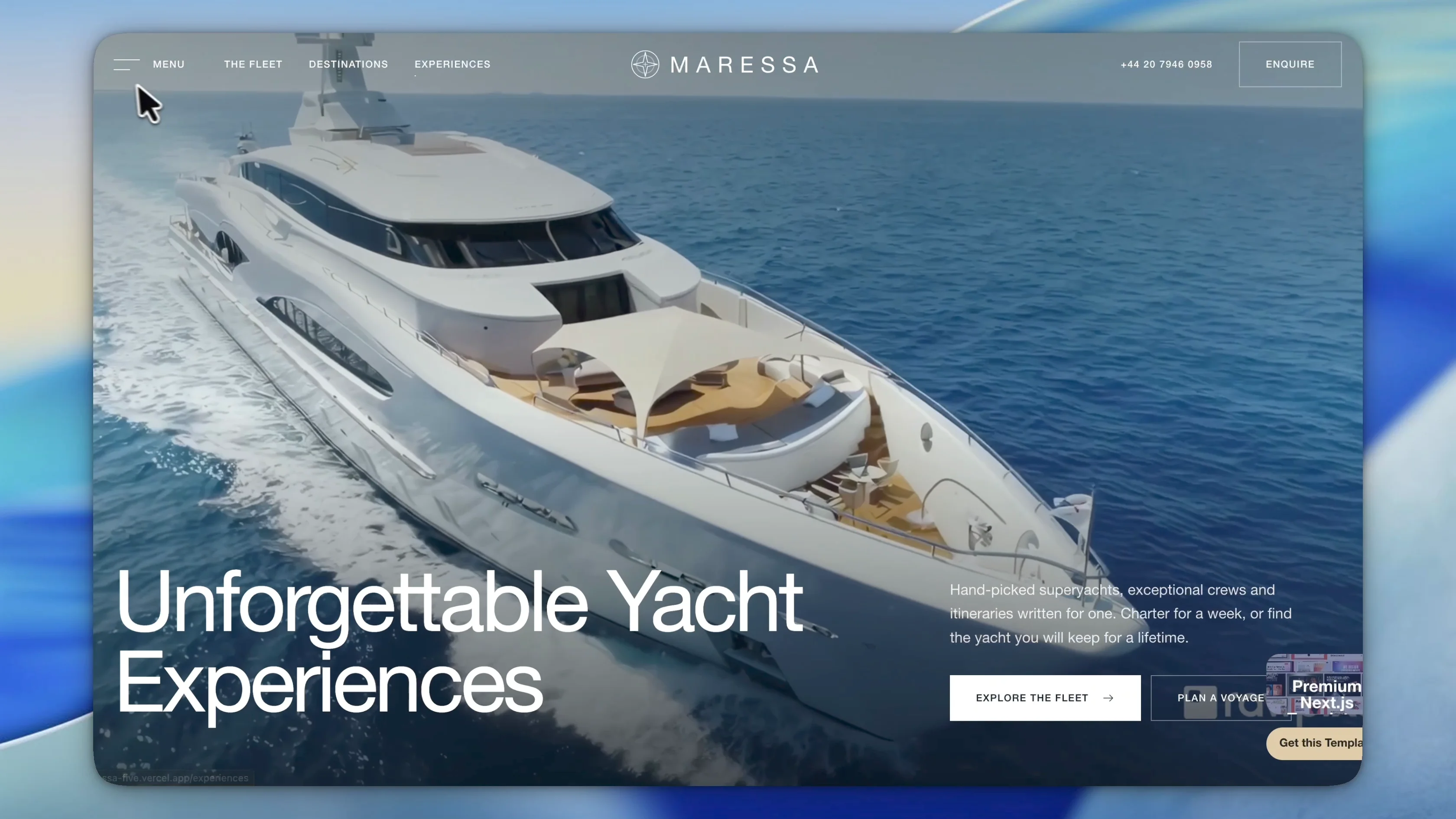 Meet Maressa ⚓, a luxury website template for yacht charter and brokerage.Grab It Here - Click Me