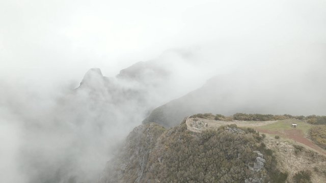 Misty Mountains in Sao Vicente, Portugal