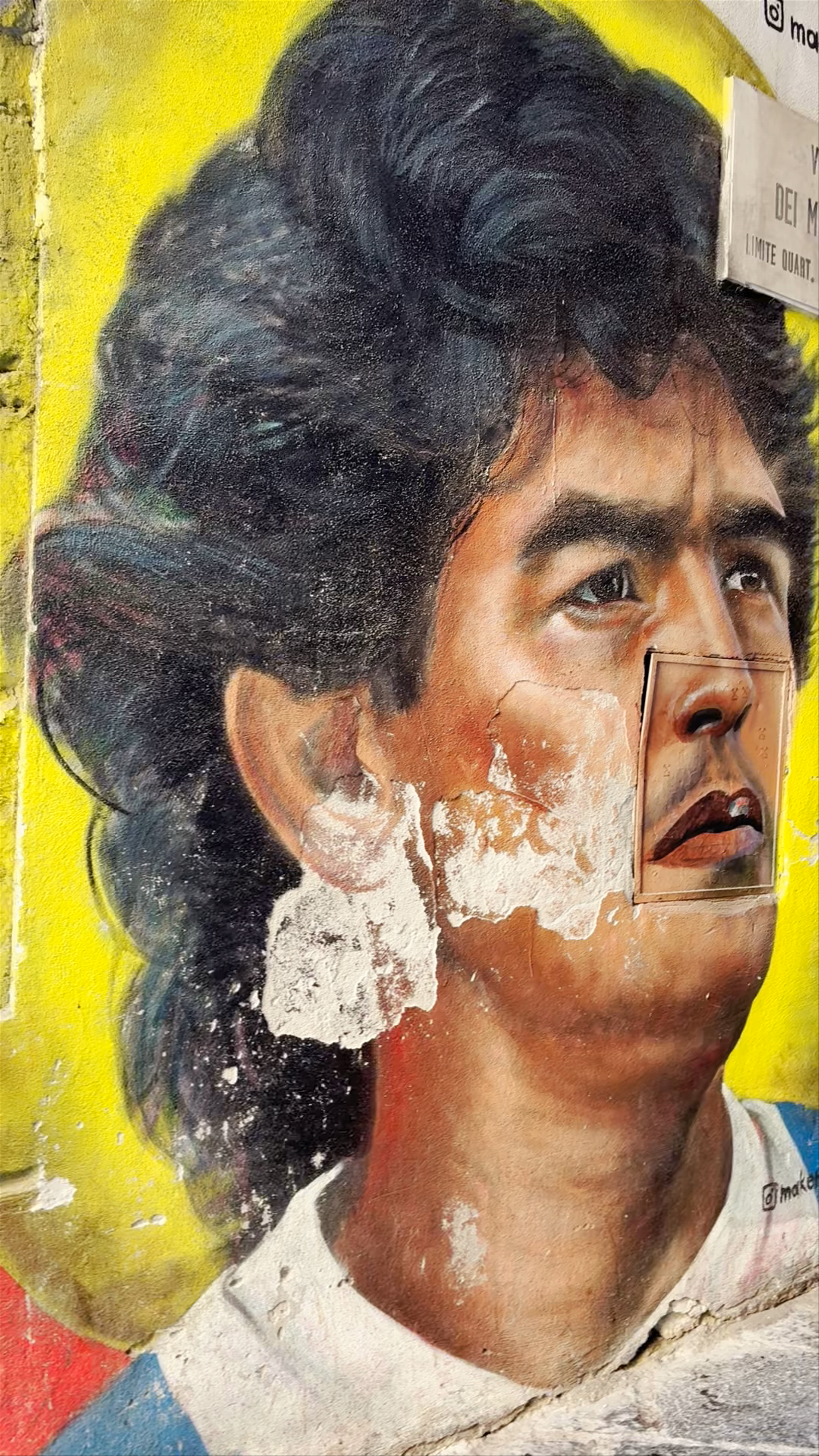 Street Art Tribute to Diego Maradona in Naples