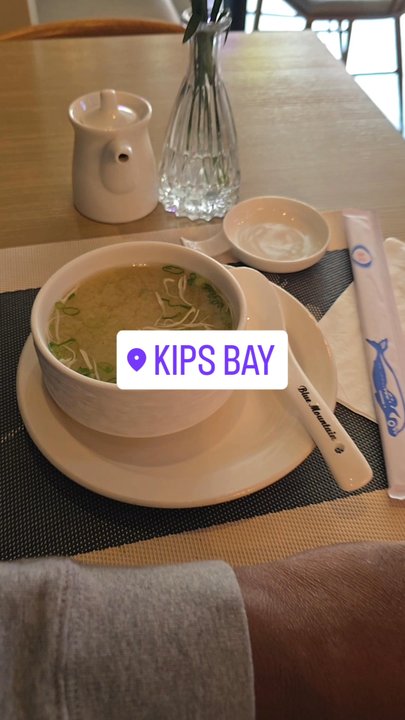 Blue Mountain - Miso soup that came with the lunch special - Sushi Bars Near Me - New York, New York