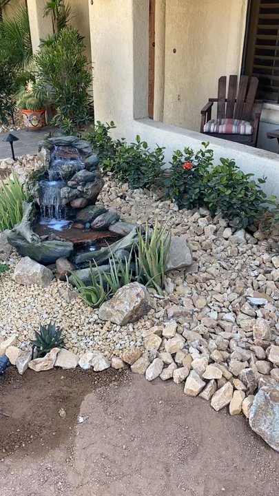 Desert Pros Landscape - New water feature installed. Peaceful and serene. - Landscaping Near Me