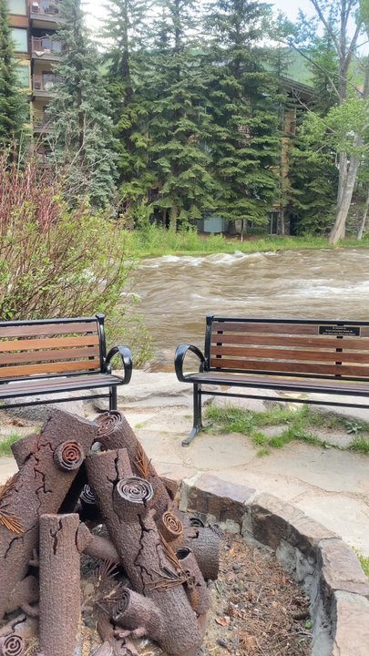 Mountain Standard - Great view of the river from sitting are! - New American Near Me - Vail, Colorado