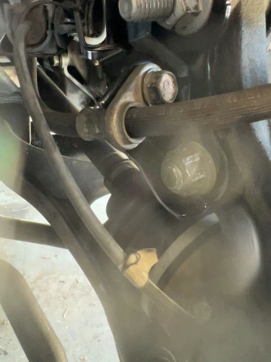 Hugo's Tires - Loose bolt that is part of front strut assembly - Tires Near Me - Corona, California