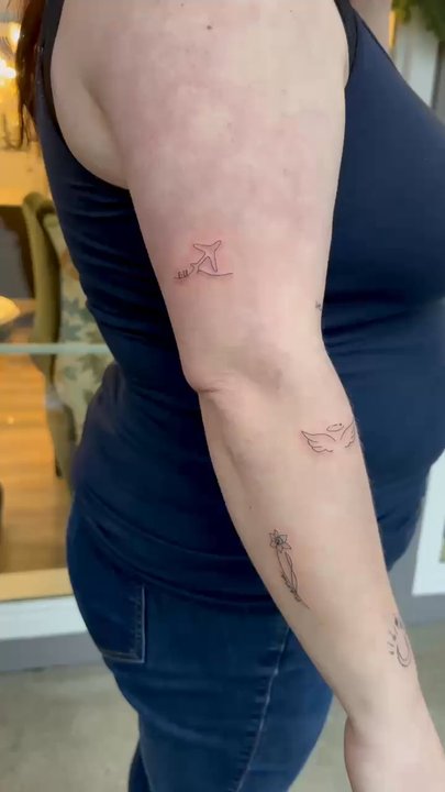 Boutique Ink - Fine line tattoo sticker sleeve - Tattoo Near Me - Lincoln, California
