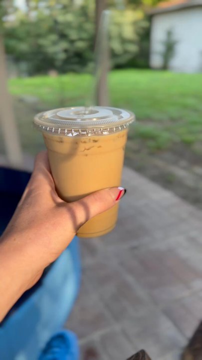 Thrive Coffee - Iced hazelnut latte with caramel drizzle to start the morning - Coffee & Tea Near Me - Kennedale, Texas