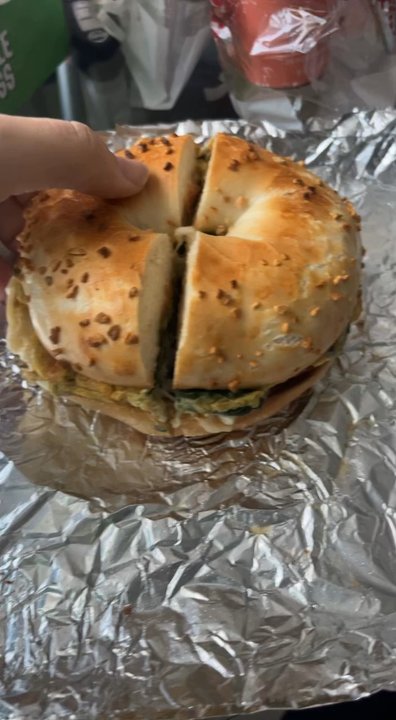 Bagels Plus - Cheese pull - Bagels Near Me - Belleville, New Jersey