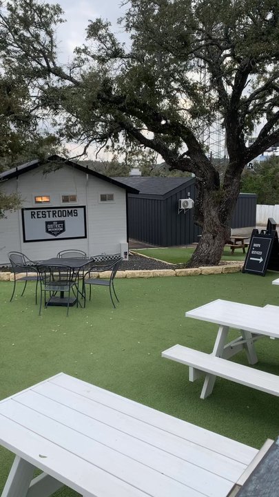 Tree Haus Tavern - 360 view from the middle of the shipping containers - Pubs Near Me - Spring Branch, Texas