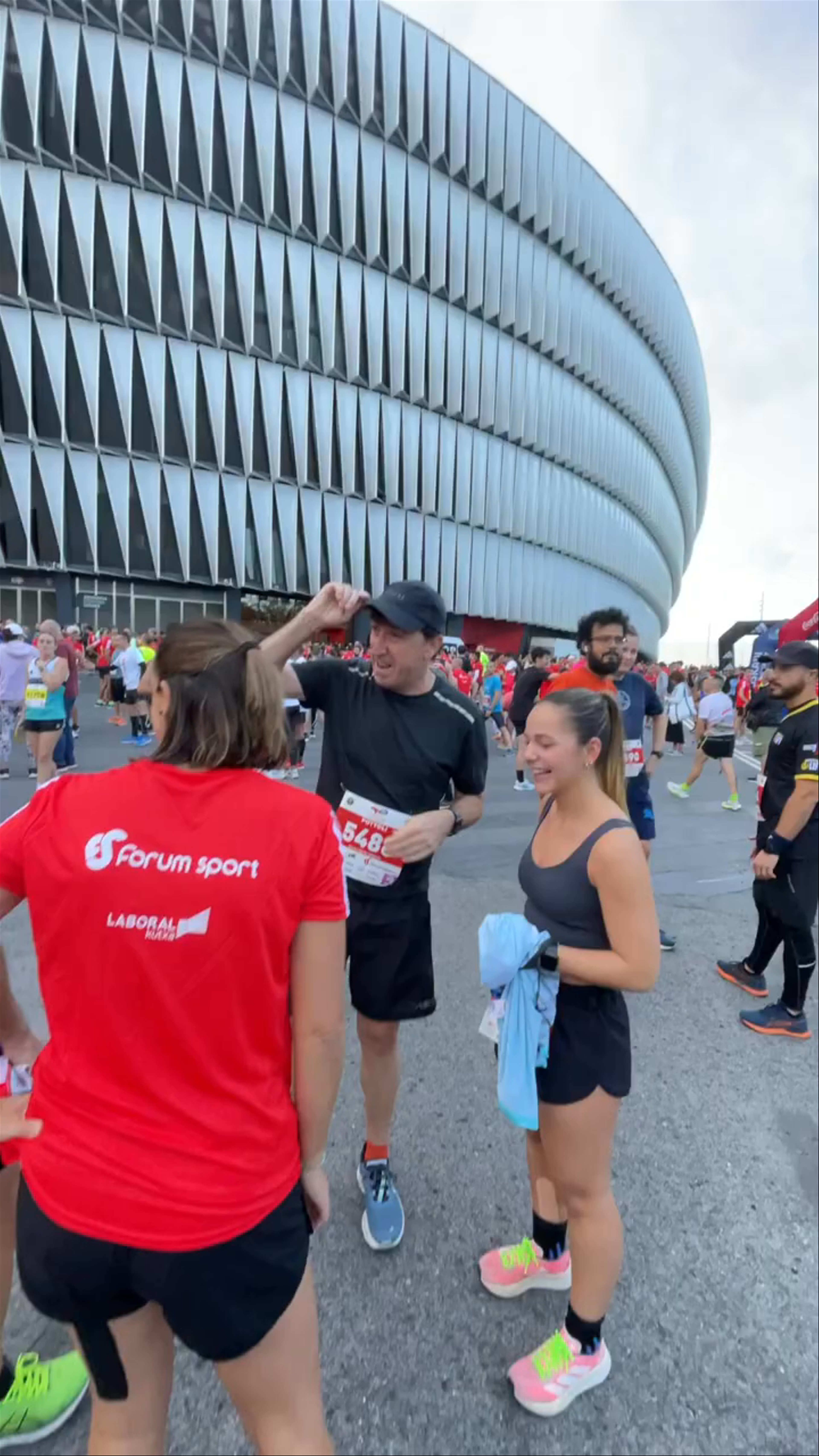 Energetic Running Event at San Mamés Stadium, Bilbao