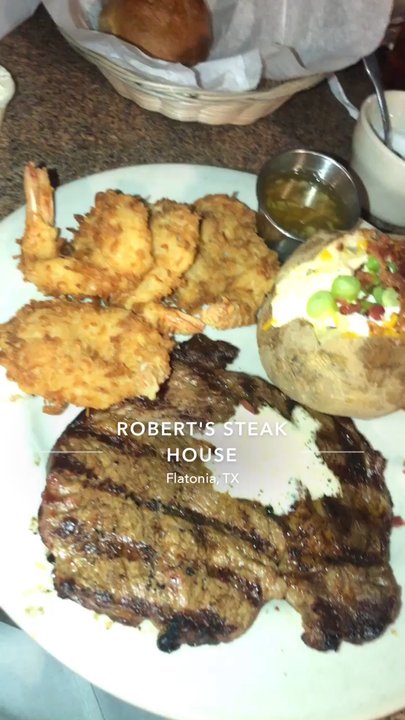 Robert's Steakhouse - We decided to make a quick stop here last minute. And I'm so glad we did. The service and food was great. Thanks Carlos. We will be back - Steakhouses Near Me - Flatonia, Texas