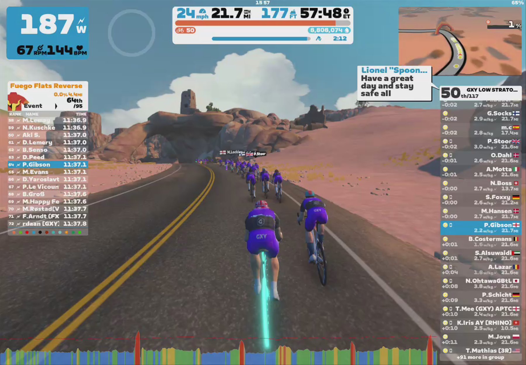 Zwift - Group Ride: GXY LOW STRATOSPHERE [1.9-2.3wkg] – CAT D (D) on Tempus Fugit in Watopia