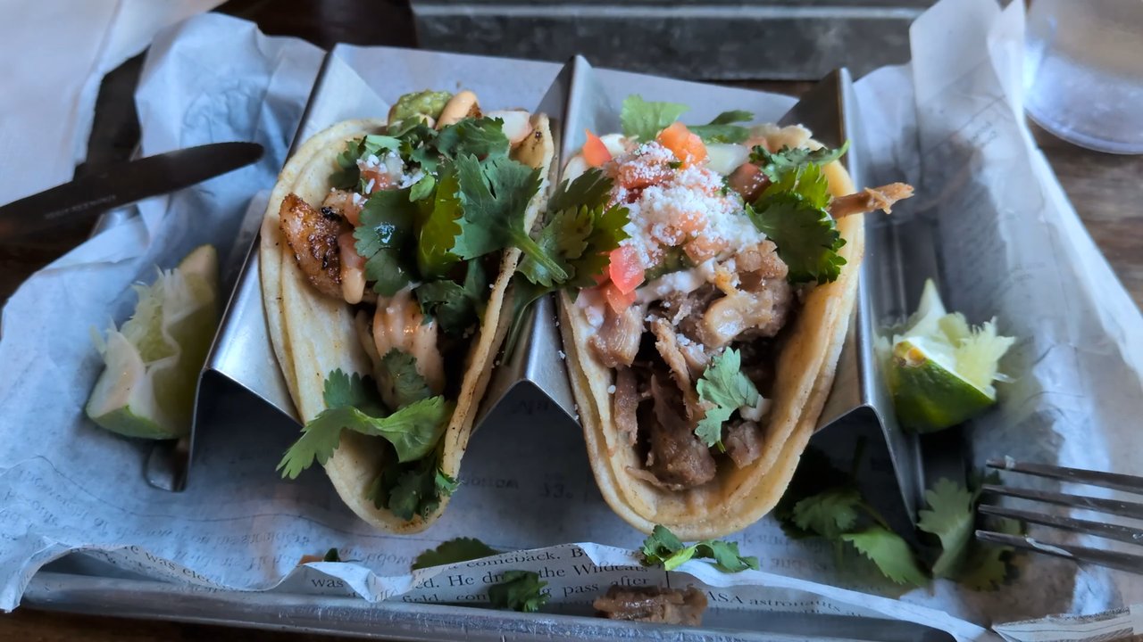 99 Rogers - April 7, 2026; Cajun Shrimp Taco and Pork Taco. - American Near Me - Crown Heights, New York