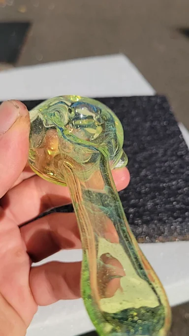 Preview pic of Hash pipe.  Full color bubble hash spoon #11 sunset slyme.  Cfl reactive
