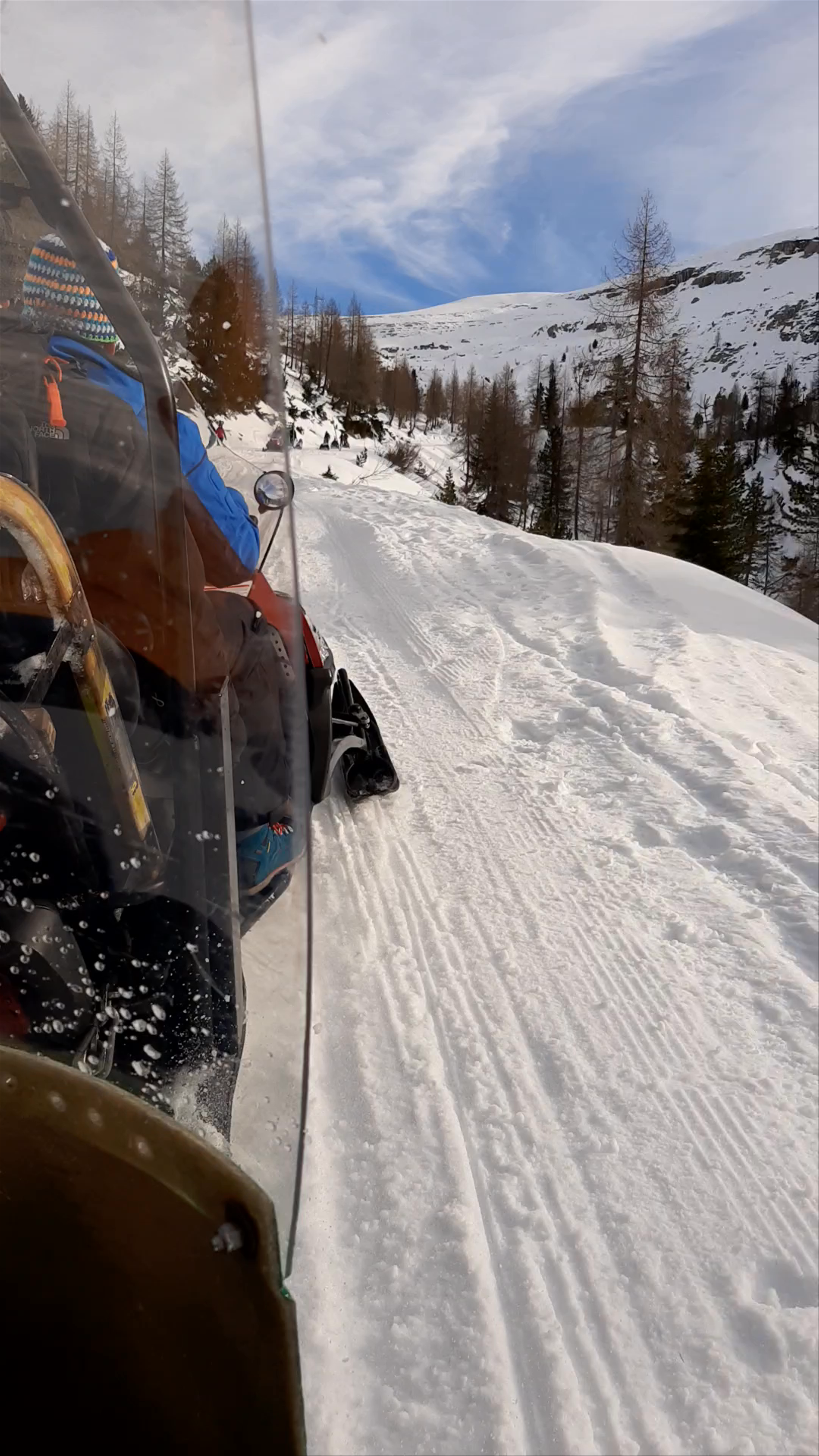 Winter Snowmobile Adventure at Tre Cime Service, Misurina, Italy