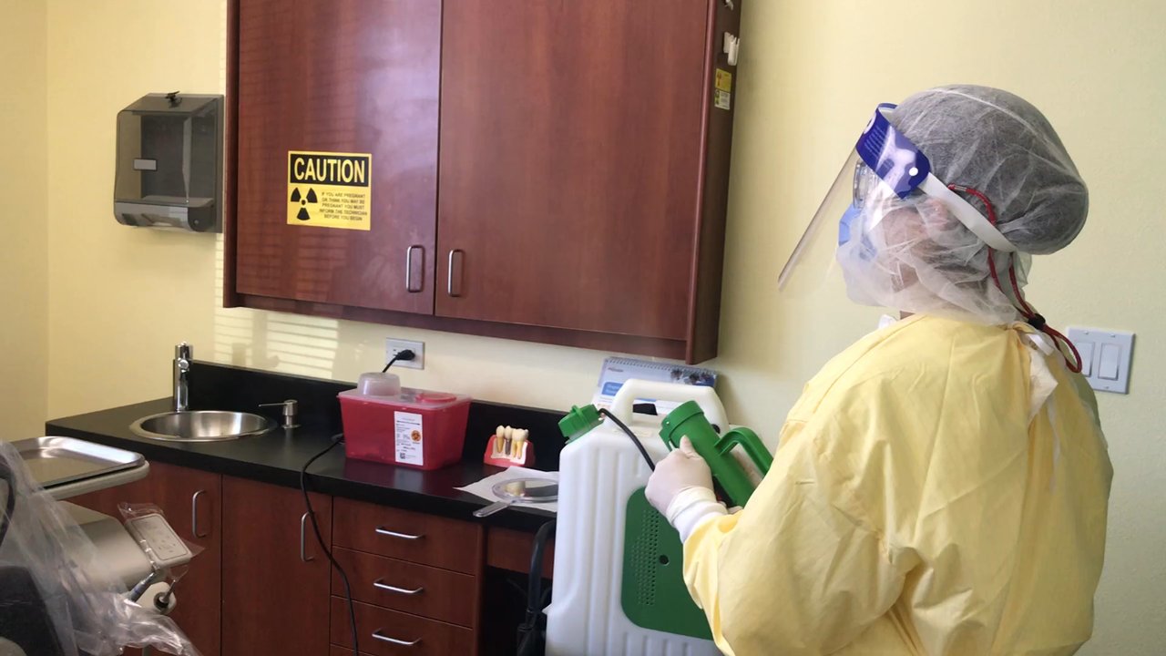 Pearl Smile Dental - Fogging each room with HOCL after each patient . - General Dentistry Near Me - Milpitas, California