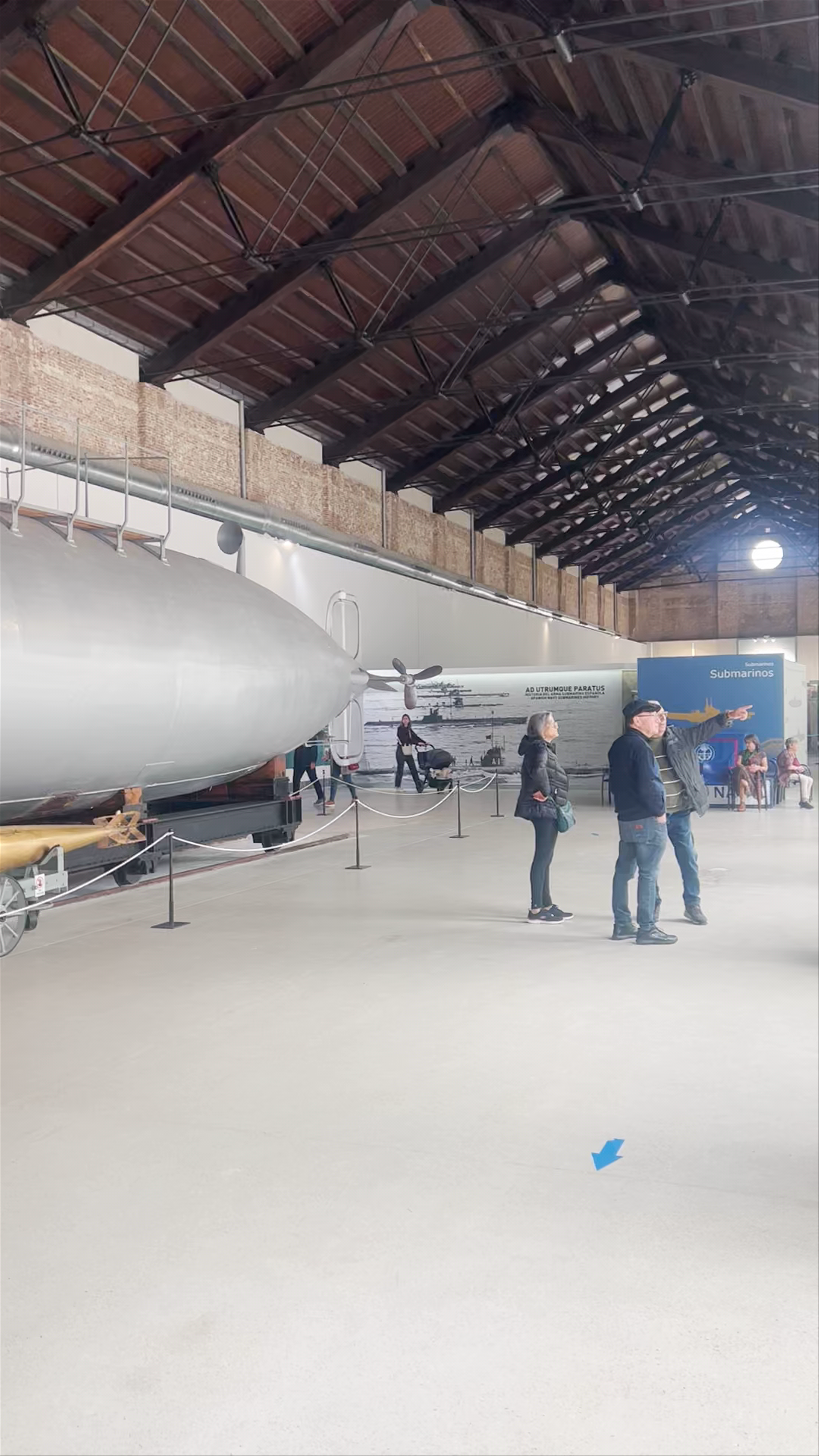 Museo Naval de Cartagena - sala del Submarino Isaac Peral - primer submarino del mundo.