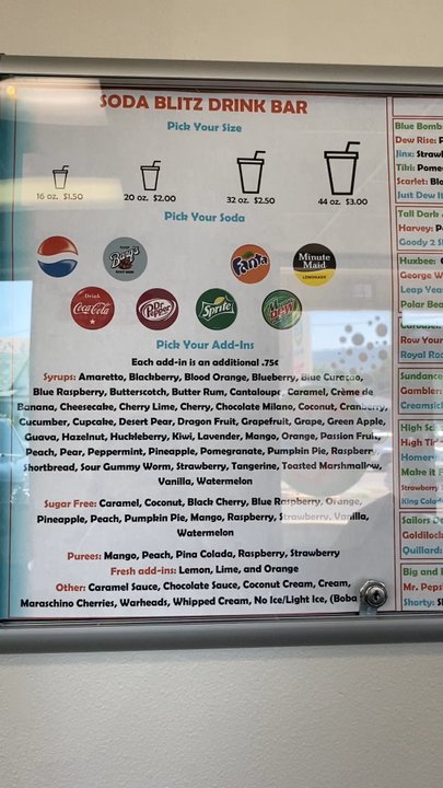 Soda Blitz - Menu!!! - Desserts Near Me - La Grande, Oregon