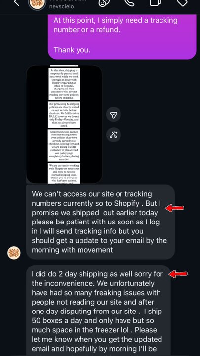 Nevscielo - Just pointing out that she said they were shipped already....2 day shipping at that - Bakeries Near Me