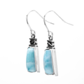 Larimar Hanna Sterling Silver Earrings Marahlago Jewelry 